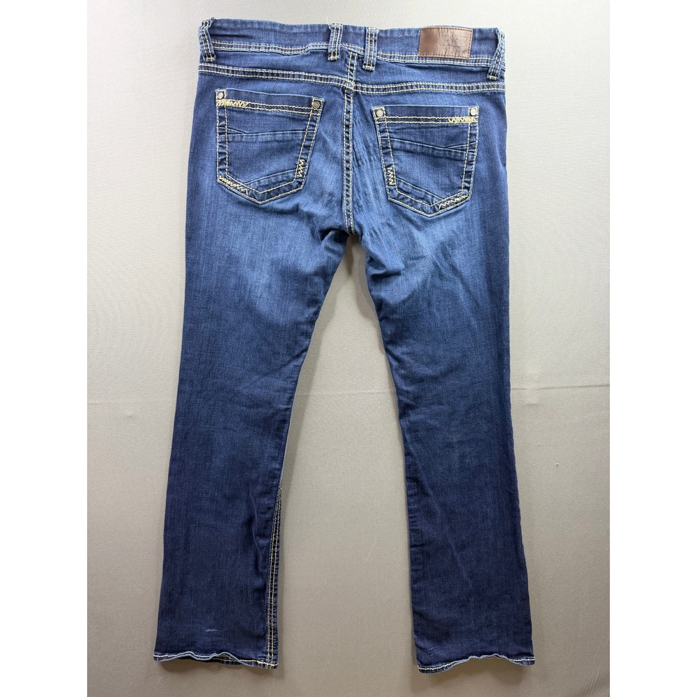 BKE Stella Jeans Womens Blue Bootcut Contrast Stitch 30x31